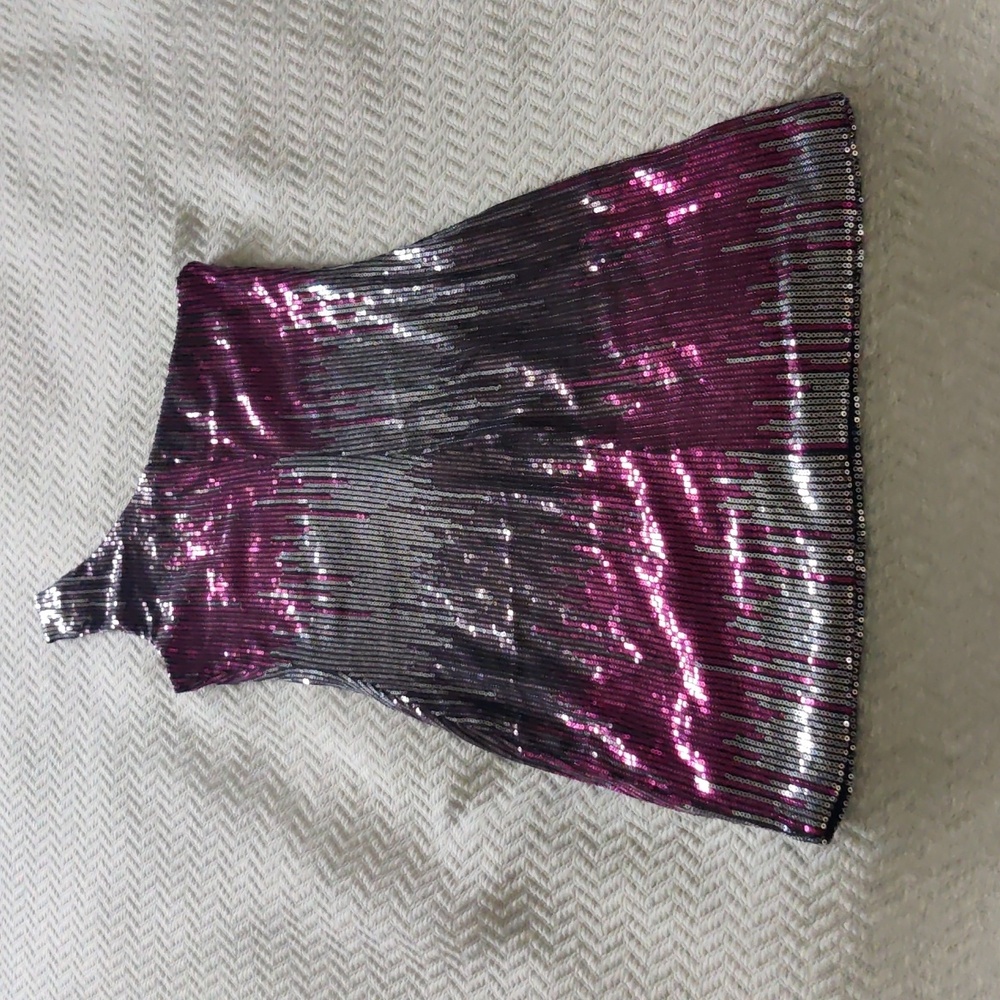 Excellent Condition One Shoulder Sequin Dress Siz… - image 4